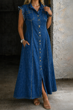 LIORA™ - PLUS SIZE DENIM DRESS