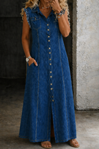 LIORA™ - PLUS SIZE DENIM DRESS