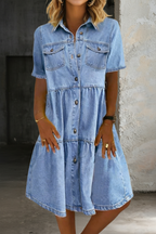 SOPHIA™ - ELEGANT CASUAL SUMMER DENIM DRESS