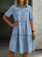 SOPHIA™ - ELEGANT CASUAL SUMMER DENIM DRESS