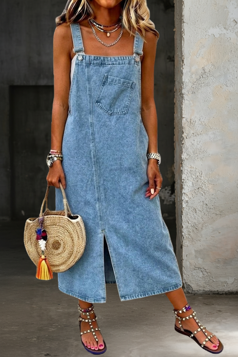 SUSAN™ - CASUAL STRAPPED DENIM DRESS