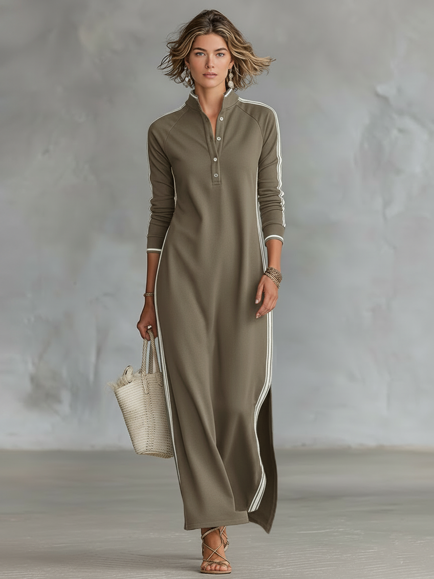 BARBARA™ - LINEN BUTTONED SUMMER MAXI DRESS