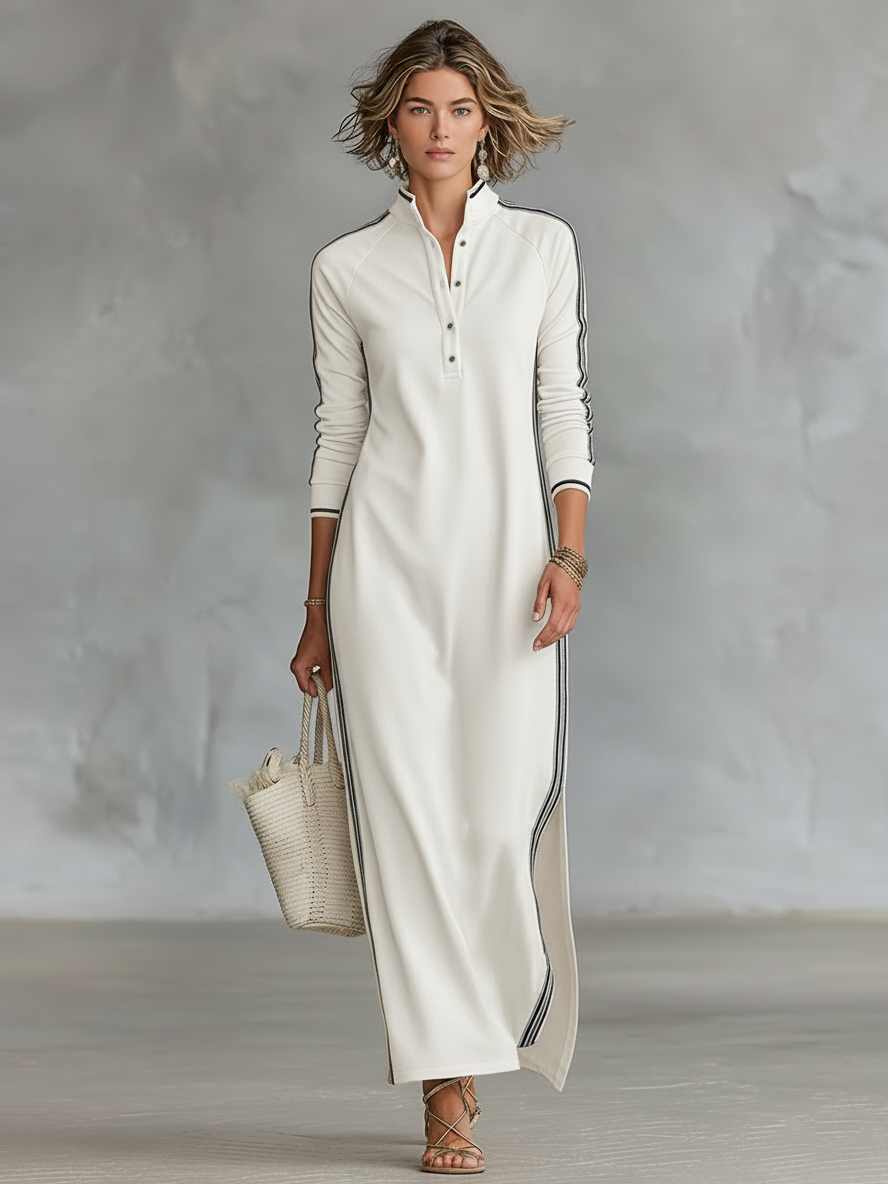 BARBARA™ - LINEN BUTTONED SUMMER MAXI DRESS