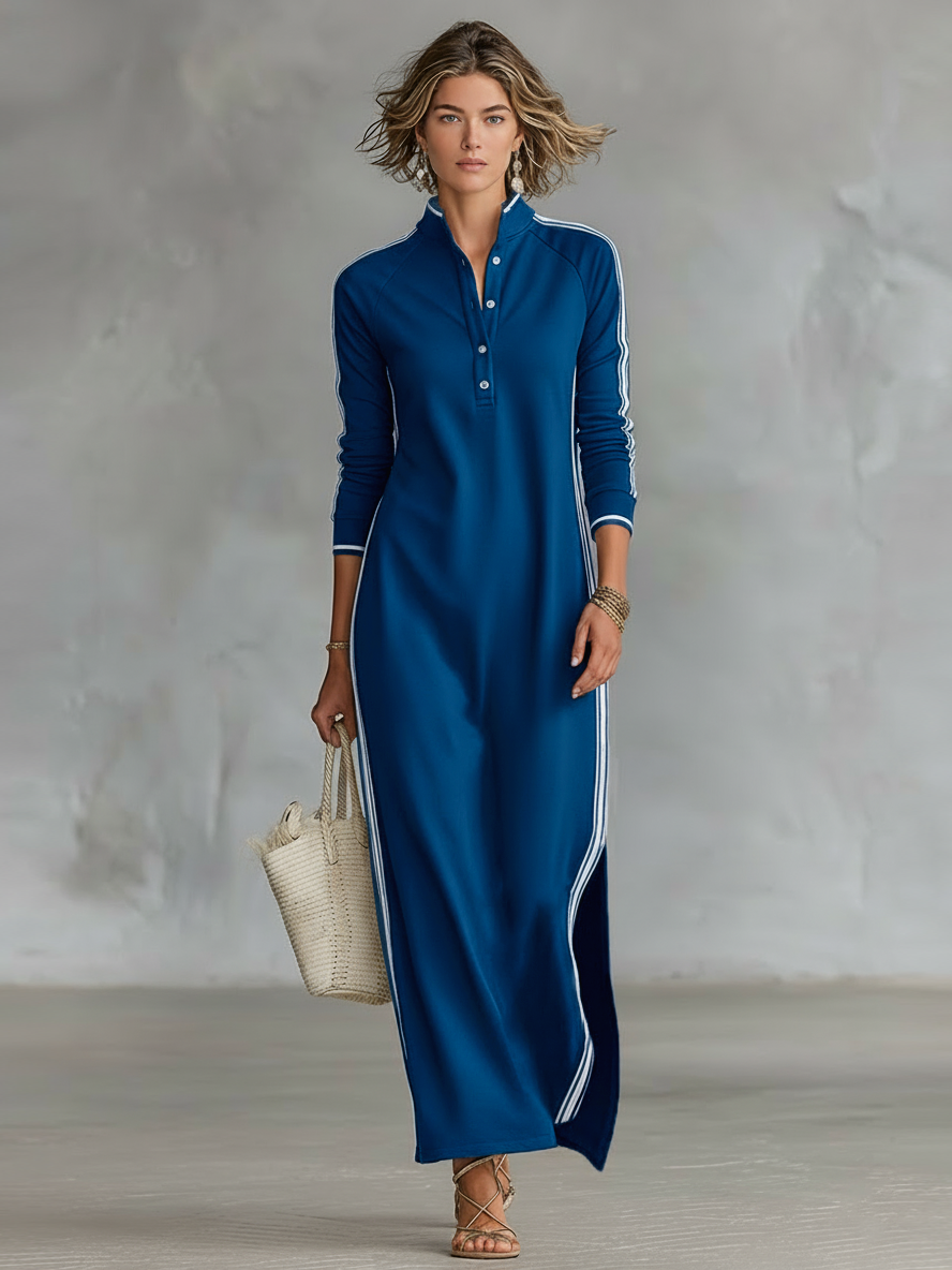 BARBARA™ - LINEN BUTTONED SUMMER MAXI DRESS