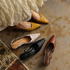Serelle | Leather Slingback Heels