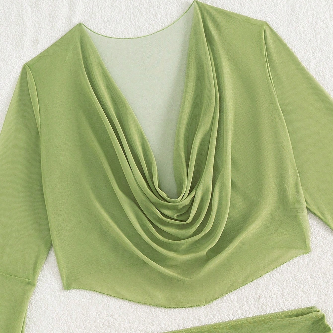 Draped Mesh Four-Piece Set
