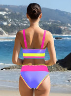 Vibrant Colorblock 3-Piece Sporty Swim Set