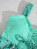 Boho Paisley Two-Piece Swim Dress with Shorts