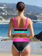 Vibrant Colorblock 3-Piece Sporty Swim Set