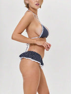 Ruffle Trim Triangle Bikini Set