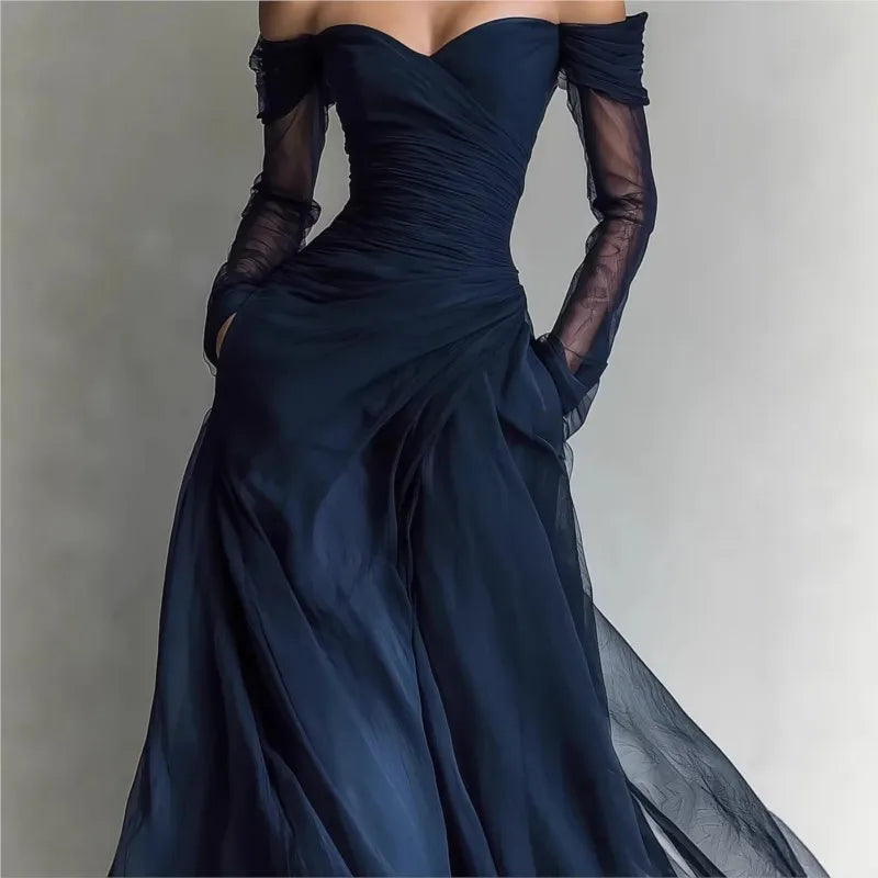 GERTRUDE™ - ELEGANT OFF-THE-SHOULDER MAXI DRESS