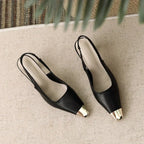 Layla | Pointed Toe Slingback Heels