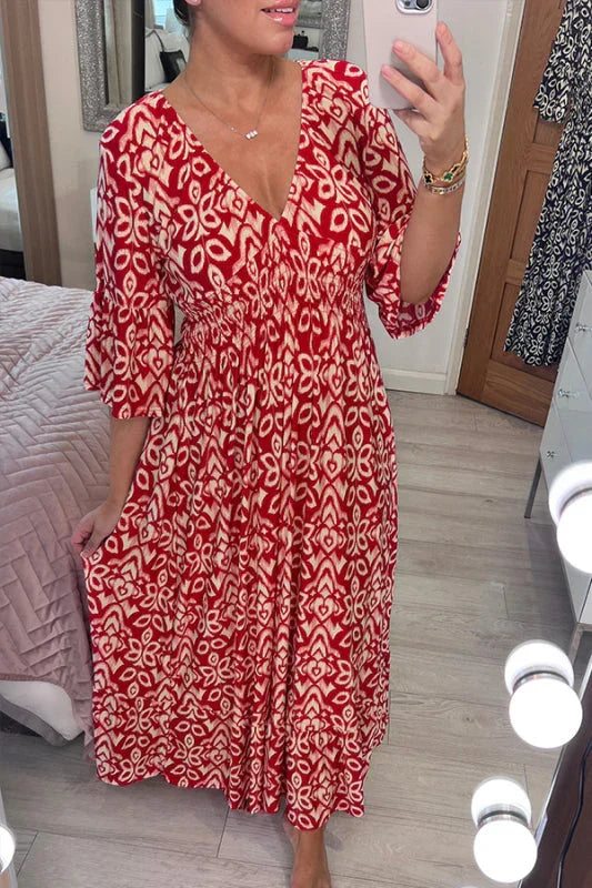 SELENE - BOHO SPRING MIDI DRESS