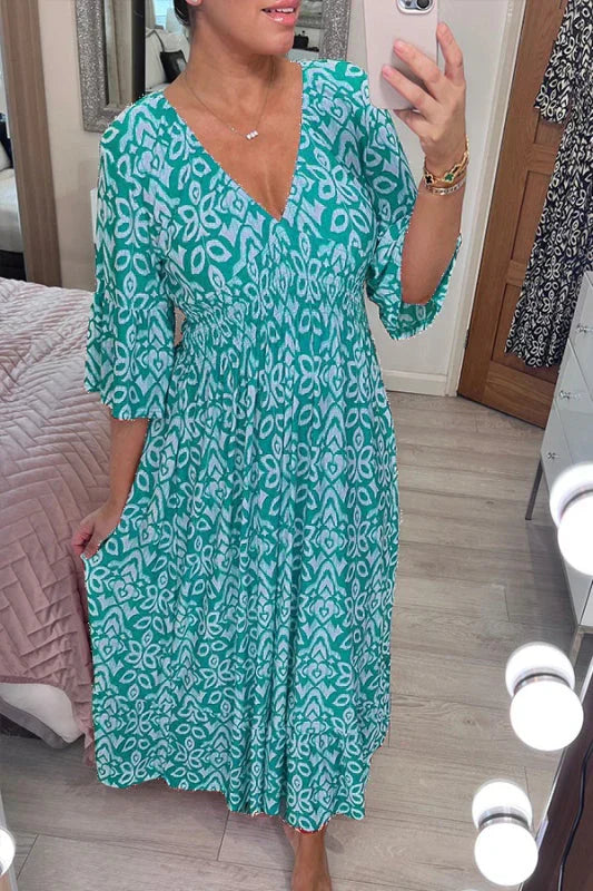 SELENE - BOHO SPRING MIDI DRESS