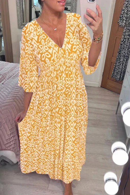 SELENE - BOHO SPRING MIDI DRESS