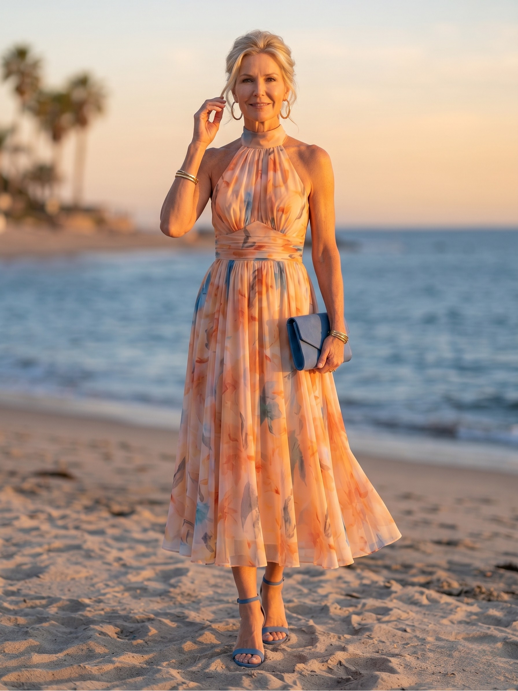 ELIN™ - SOFT HALTER MIDI DRESS