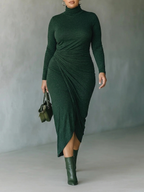 EILEEN™ - ELEGANT WRAP MIDI DRESS