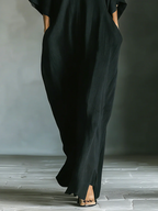 SHIRLEY™ - CASUAL OVERSIZED BLACK MAXI DRESS