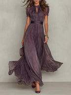MARILYN™ - ELEGANT GATHERED SUMMER MAXI DRESS