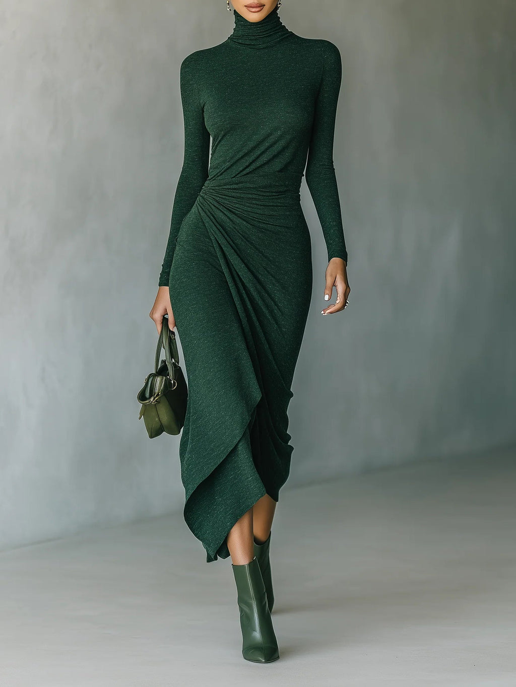 EILEEN™ - ELEGANT WRAP MIDI DRESS