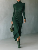 EILEEN™ - ELEGANT WRAP MIDI DRESS