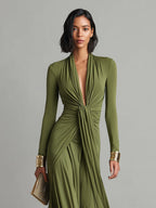 EVELYN™ - GLAMOUROUS SILK MAXI DRESS