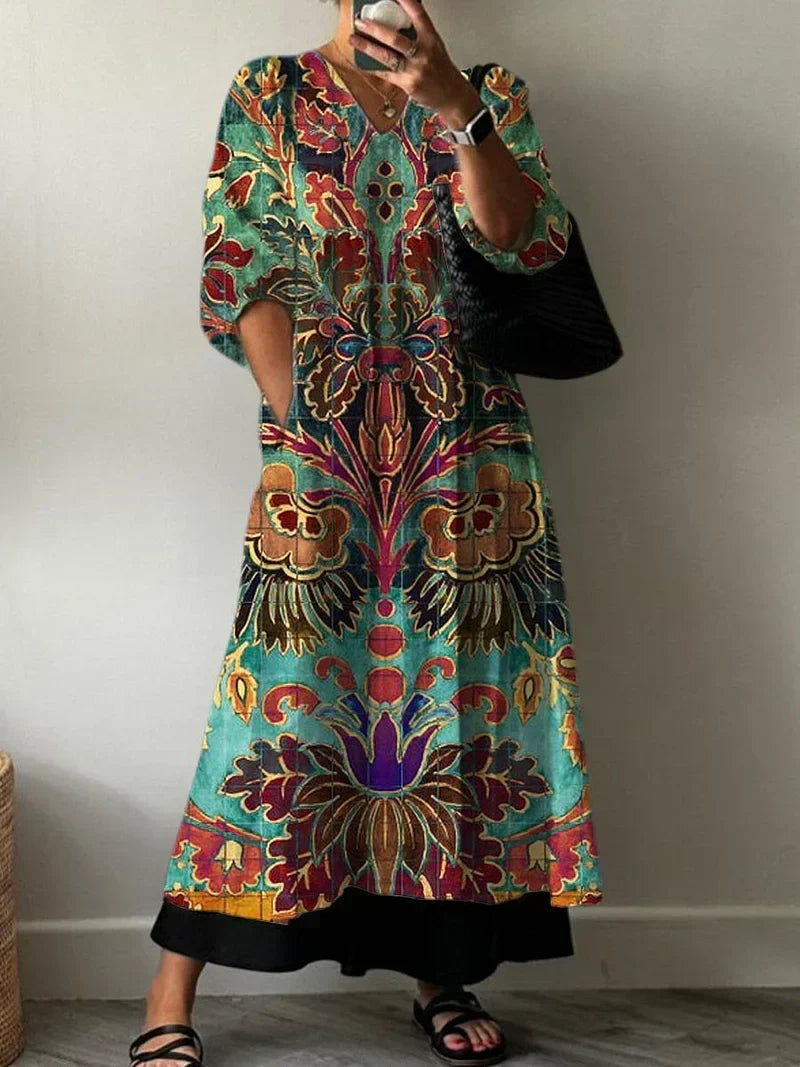 CAROL™ - DRAPED ELEGANT MAXI DRESS