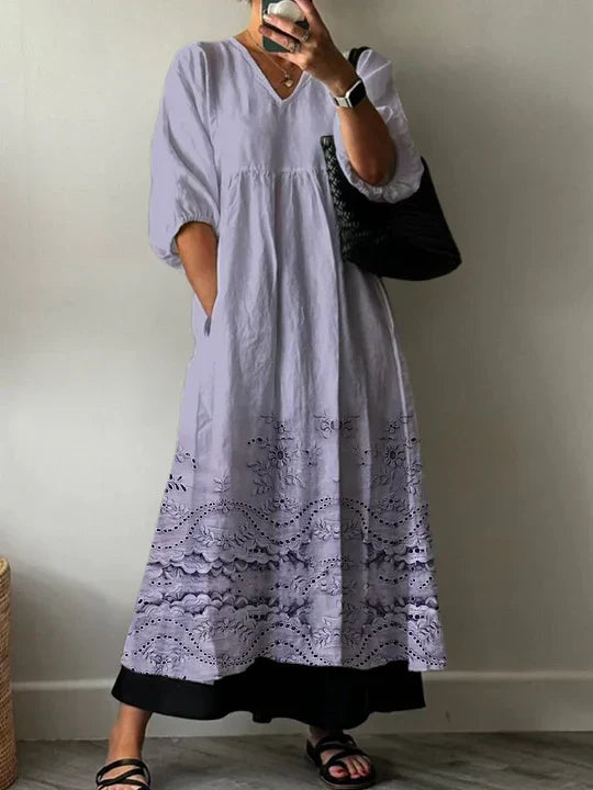 KELSEY™ - ELEGANT PRINT MAXI DRESS