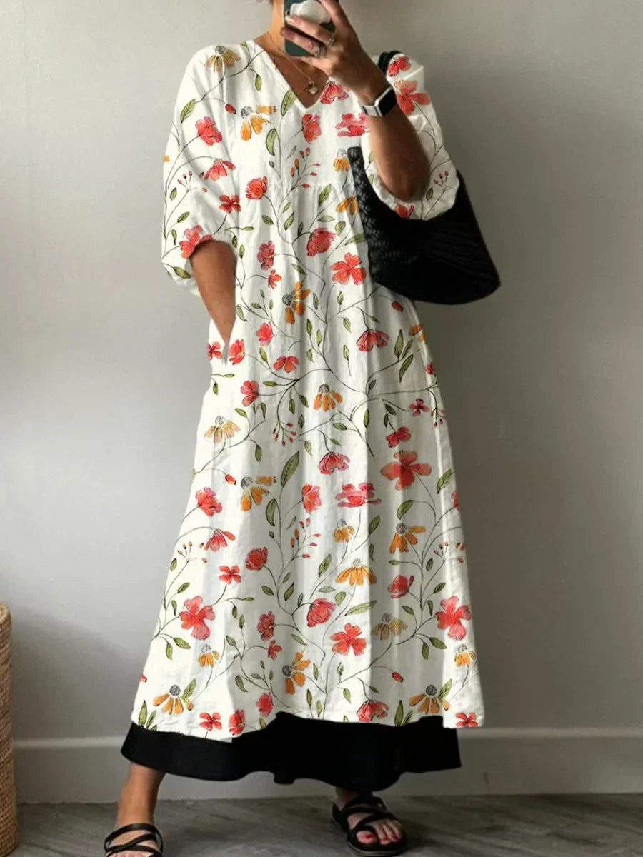 ANA™ - DRAPED SUMMER MAXI DRESS