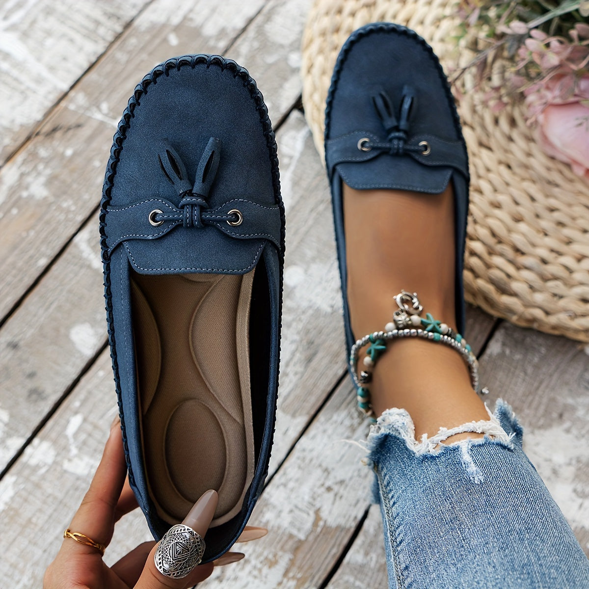 Nadine - Classic Loafers with Tassel Detail