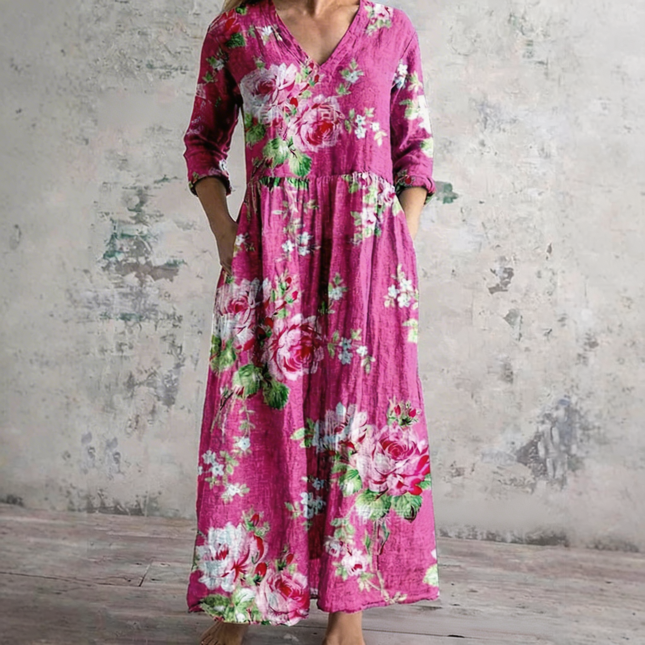 LANA™ - ELEGANT DRAPED SUMMER MAXI DRESS