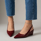 Elena | Elegant Slingback Wedge Heels