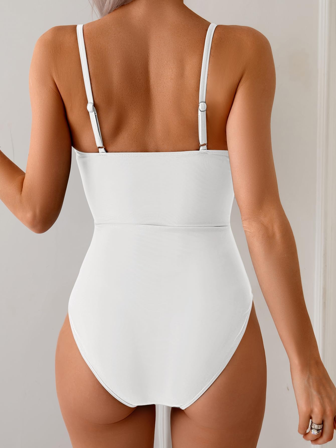 Triple Cutout U-Ring One-Piece Swimsuit