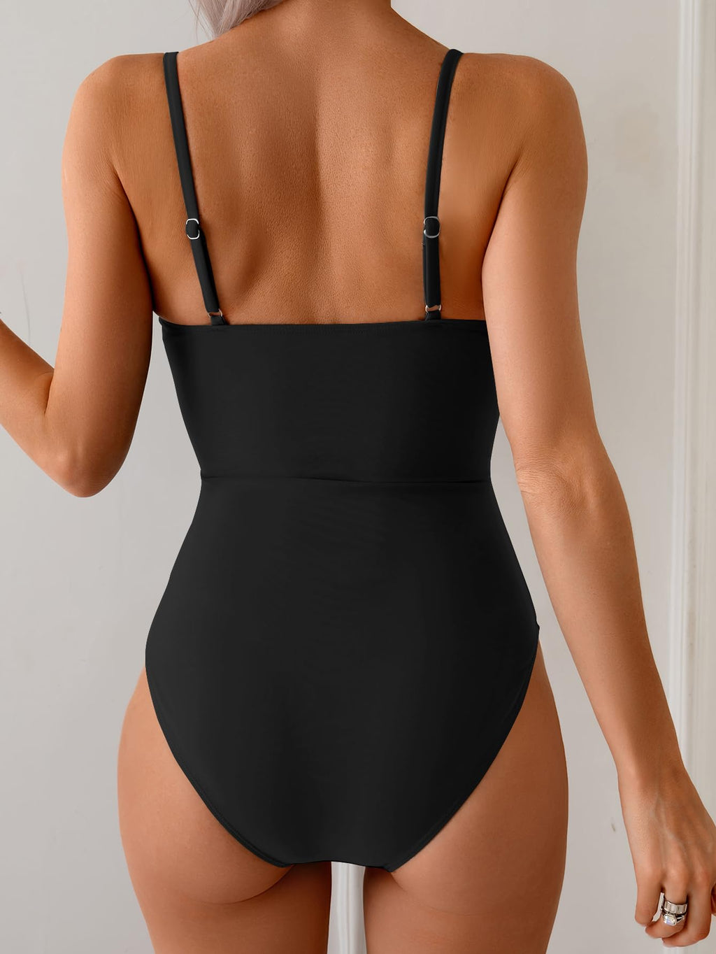 Triple Cutout U-Ring One-Piece Swimsuit