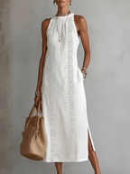 JIMENA™ - ELEGANT EMBROIDERED SUMMER MIDI DRESS