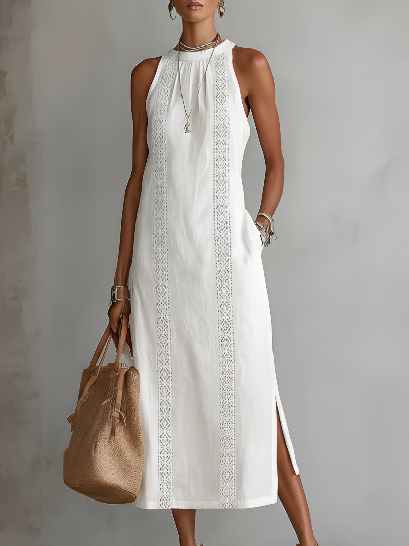 JIMENA™ - ELEGANT EMBROIDERED SUMMER MIDI DRESS