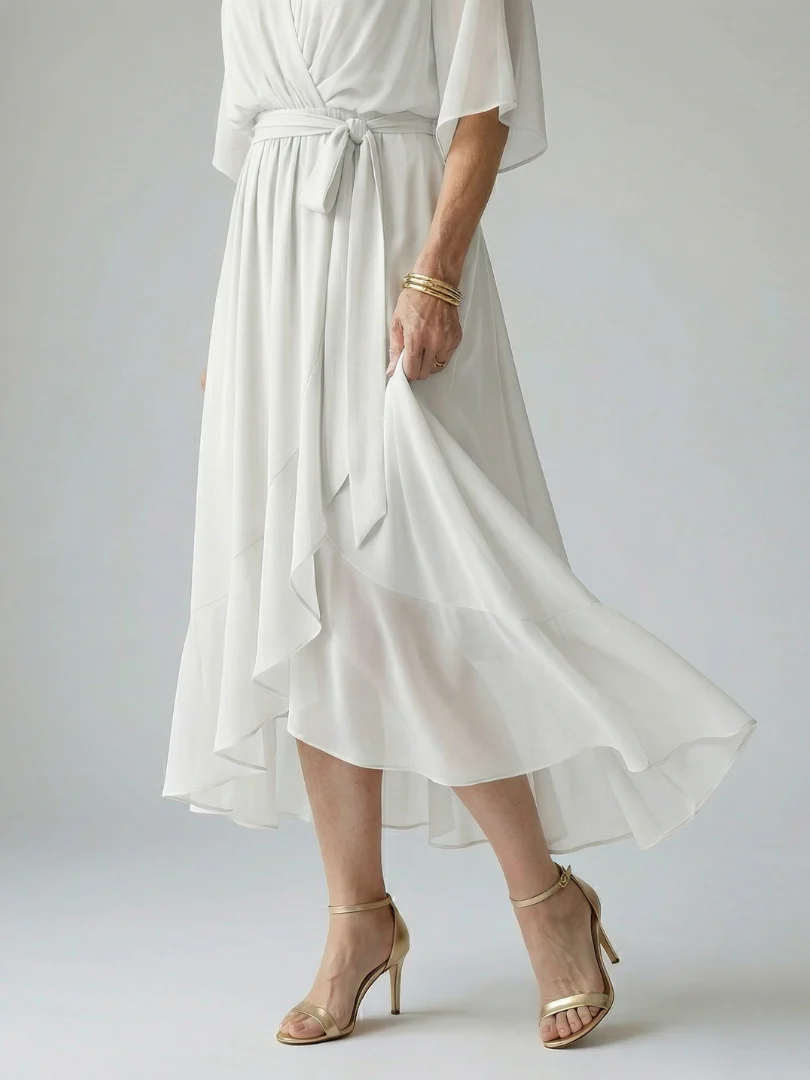 ELRIC™ - LIGHT DRAPE MIDI DRESS