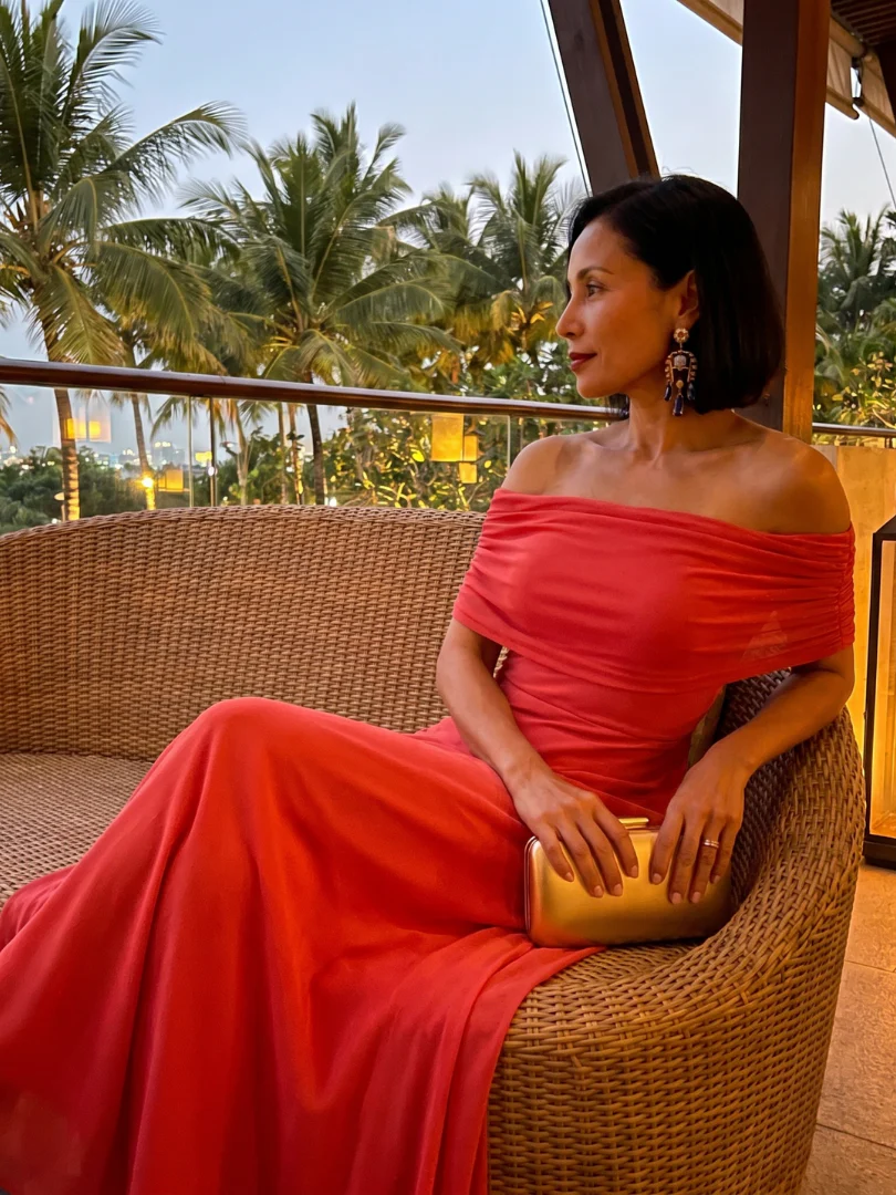 JUNE™ - OFF SHOULDER DRAPED MIDI DRESS