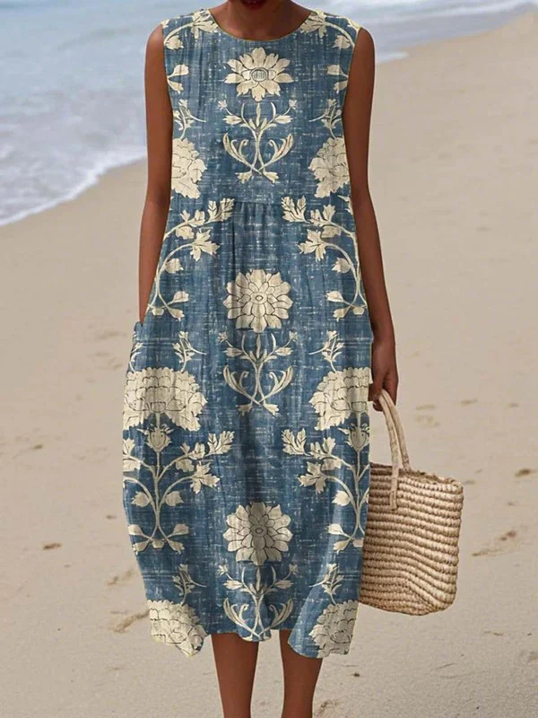 BARBARA™ - FLATTERING SEASIDE MIDI DRESS