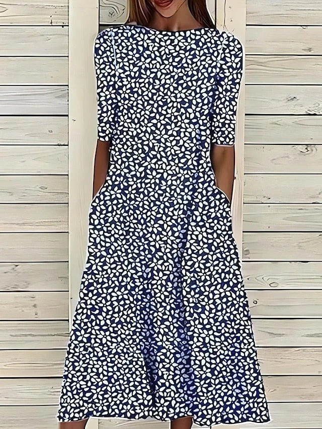 AMINA™ - TUMMY COVERAGE MIDI DRESS