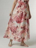 SYLIN™ - GATHERED HALTER MIDI DRESS
