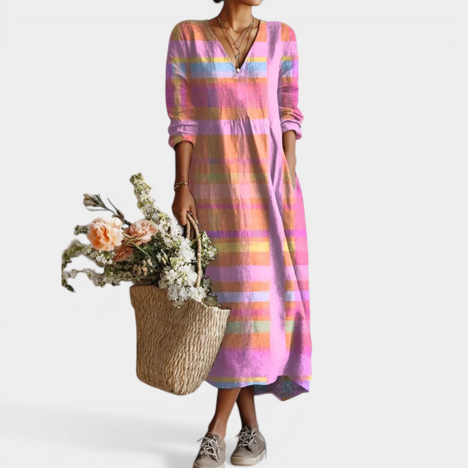 STEPHANIE™ - ELEGANT COMFORT TUMMY COVERAGE DRESS