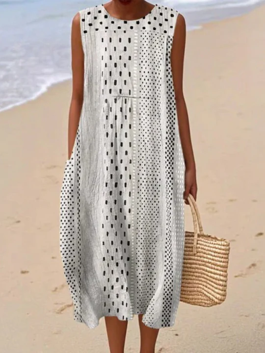 THEA™ - POLKA DOT PRINT MIDI DRESS