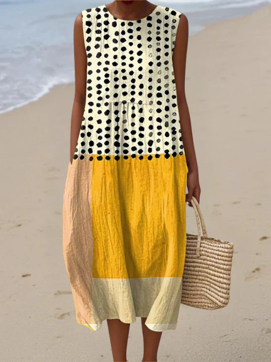 LEAH™ - LINEN SUMMER MIDI DRESS