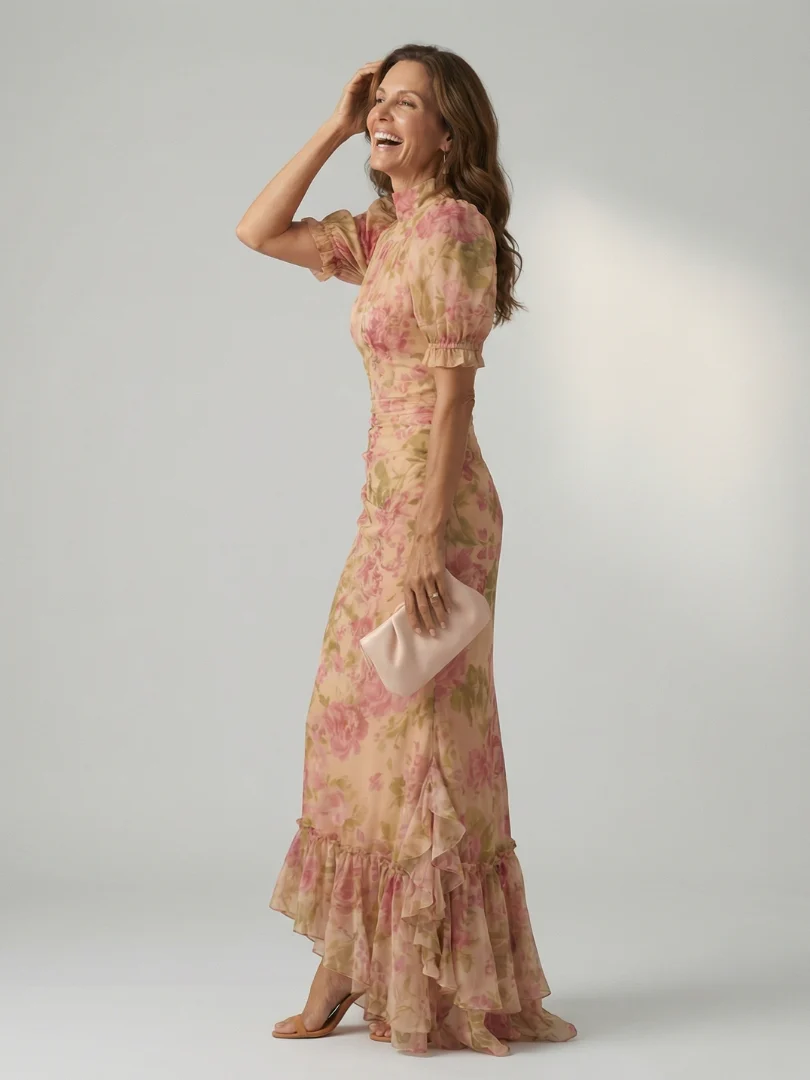 VIANNE™ - GENTLE HIGH NECK MAXI DRESS