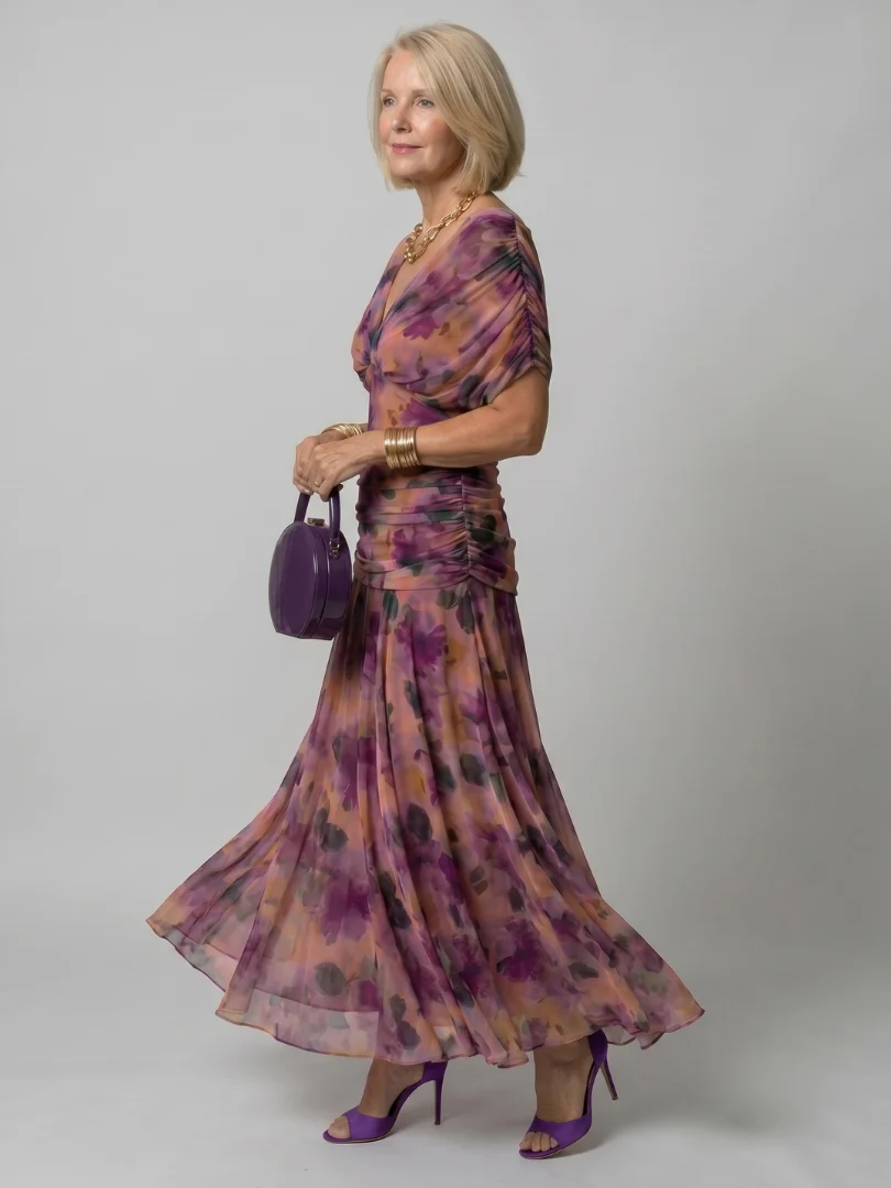 CALEN™ - OFF SHOULDER FLOW MIDI DRESS