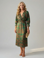 LUNE™ - CASUAL WRAP MIDI DRESS