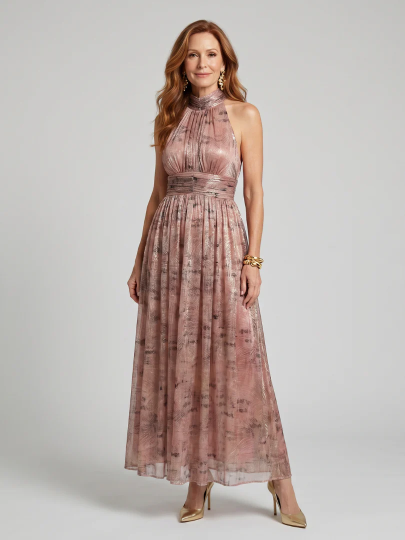 IMOGEN™ - TEXTURED FINISH SLEEVELESS MIDI DRESS