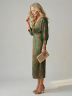 LUNE™ - CASUAL WRAP MIDI DRESS