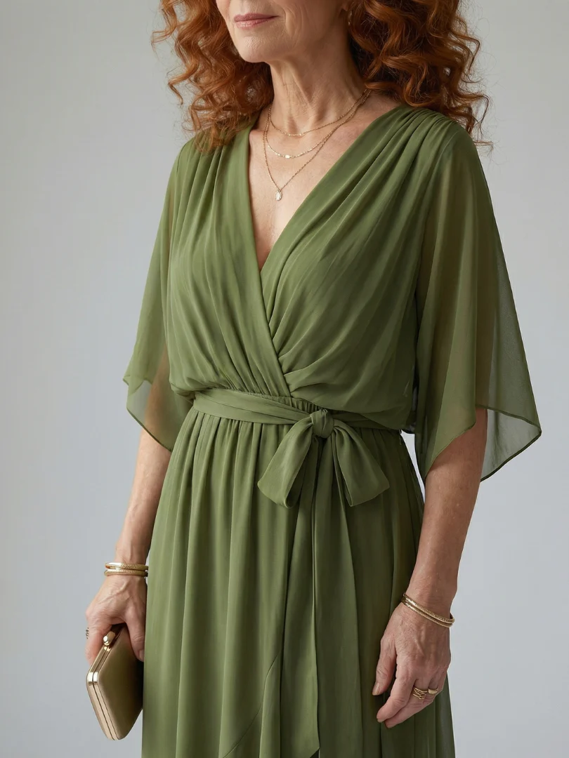 ELRIC™ - LIGHT DRAPE MIDI DRESS